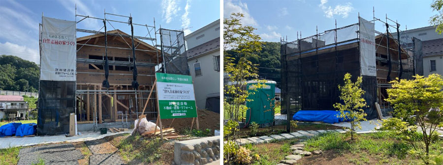 創和建設・もう一つのモデルハウス『明日(あした)の家』上棟!